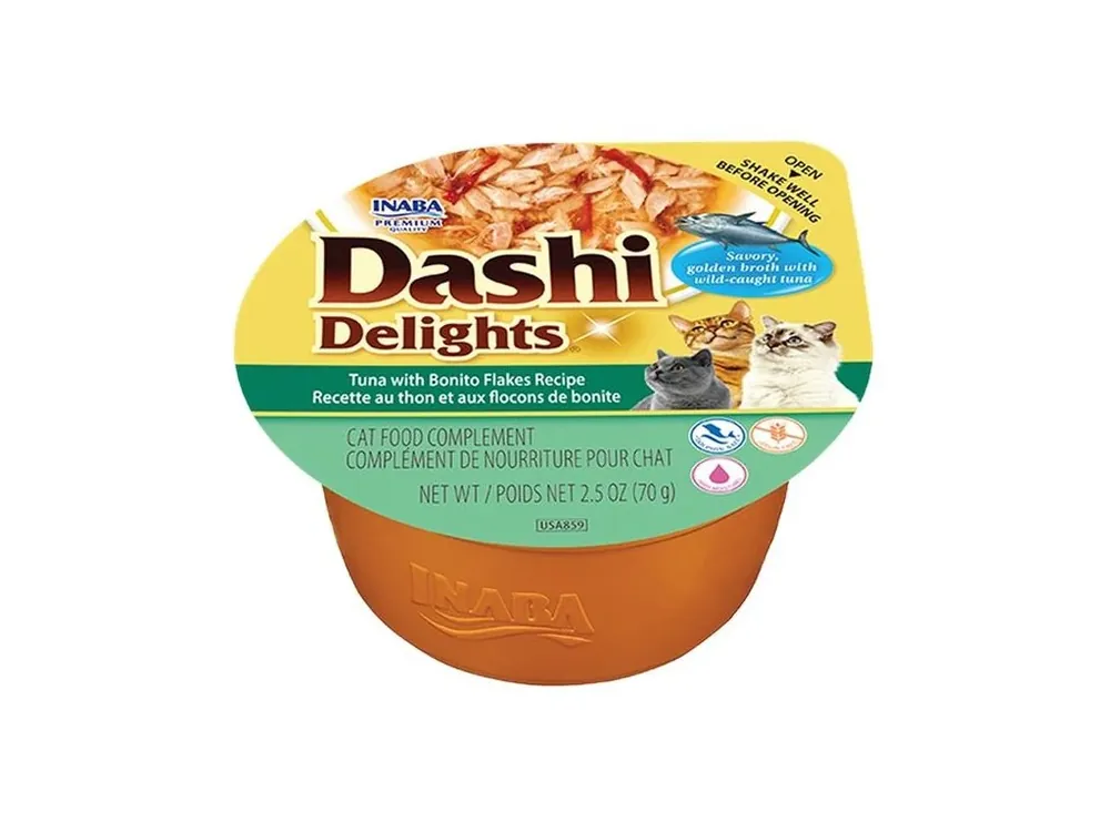 Inaba Dashi Delights tuňák s bonito vločkami 70g Poslední Šance
