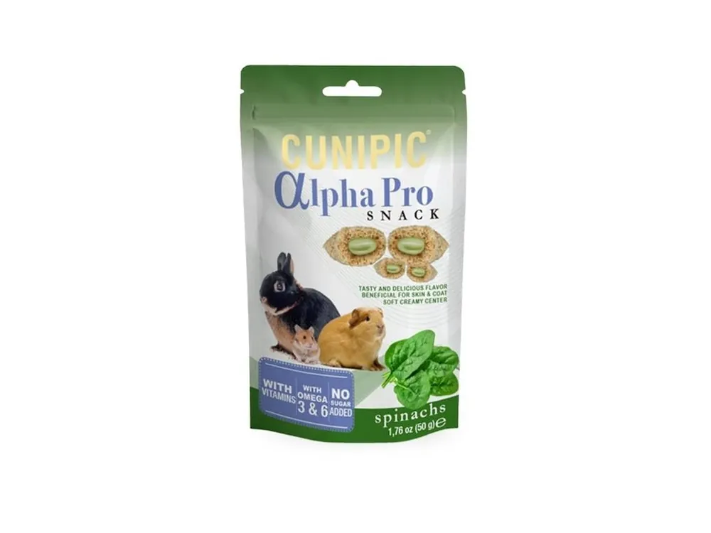 Cunipic Alpha Pro Snack Spinach - špenát 50 g Cenový Hit