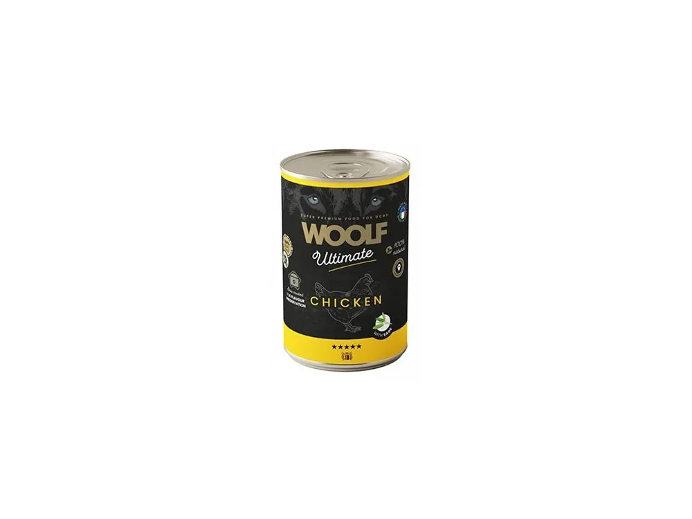 Nakupujte Hned WOOLF Ultimate DogFood konz. Chicken 400g