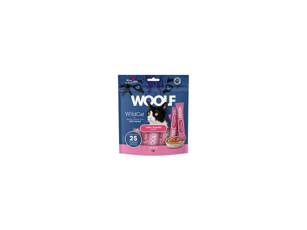 Bezpečná Platba WOOLF WildCat Cream Regular Tuna&Salmon 25x14g