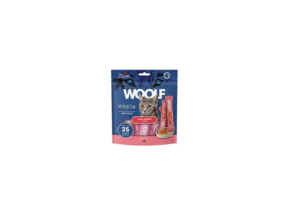 WOOLF WildCat Cream Regular Tuna&Shrimp 25x14g Značkový