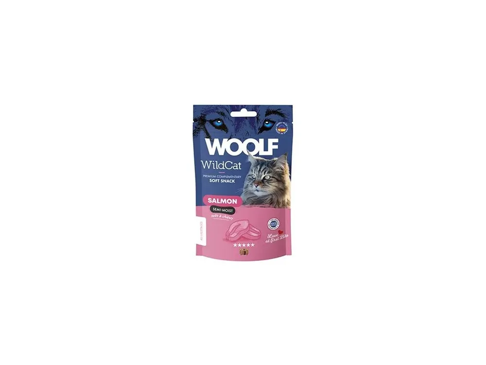 Ihned K Objednání WOOLF WildCat Semi-Moist Snack Salmon 50g