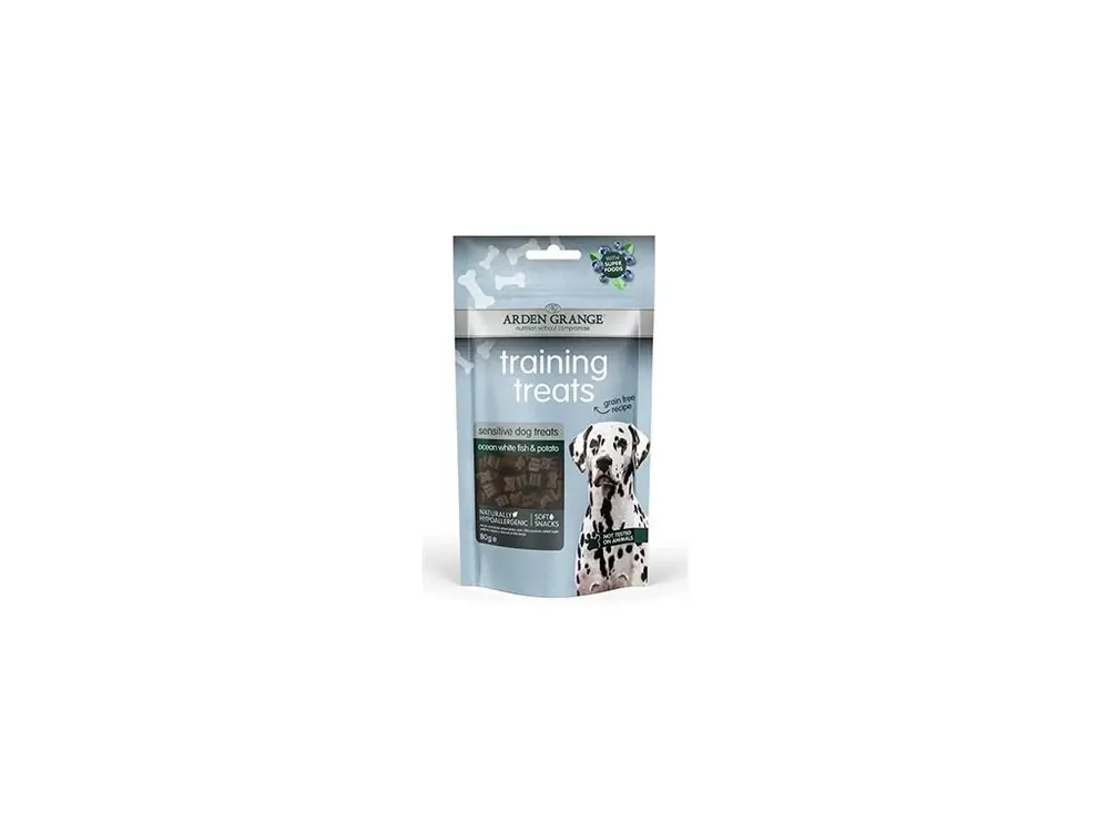Arden Grange Training treats GF Sen.Oc.Wh.Fish&Pot.80g Expresní Doručení