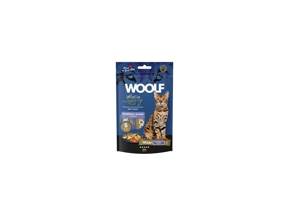 WOOLF WildCat Cream Luxury Seabream&Gamba 5x14g Víkendová Akce
