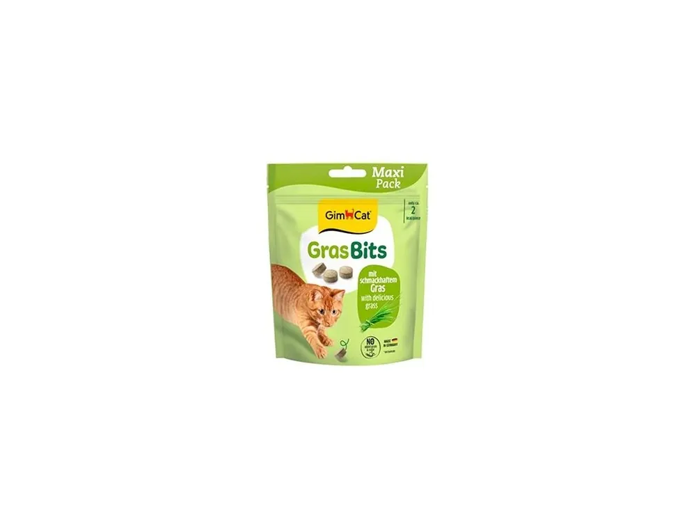 GimCat Gras Bits tablety s kočičí trávou 140g Expresní Doručení