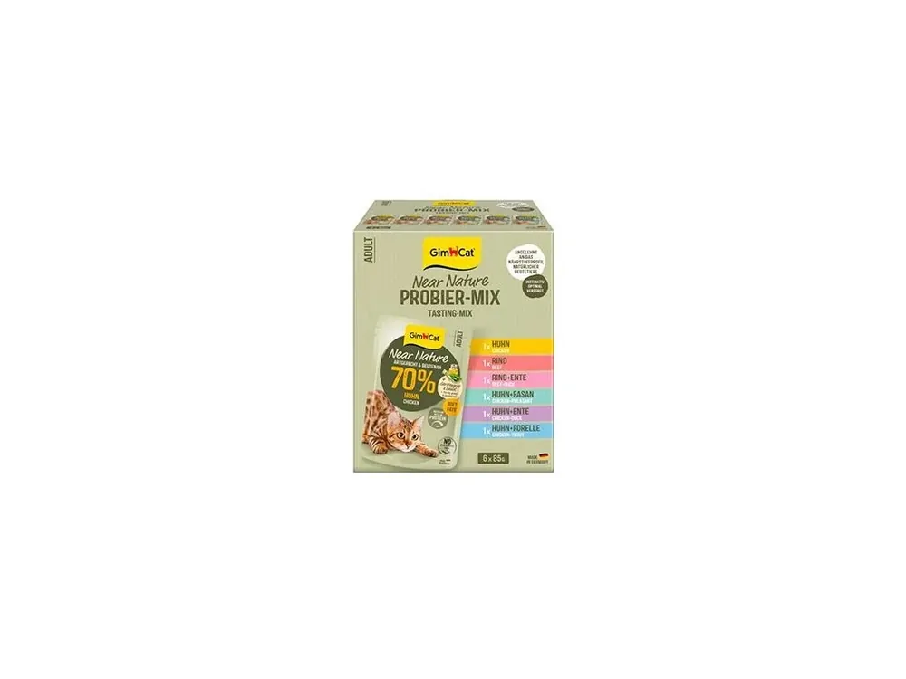 GimCat Near Nature kapsa mix 6x85g Akční Nabídka