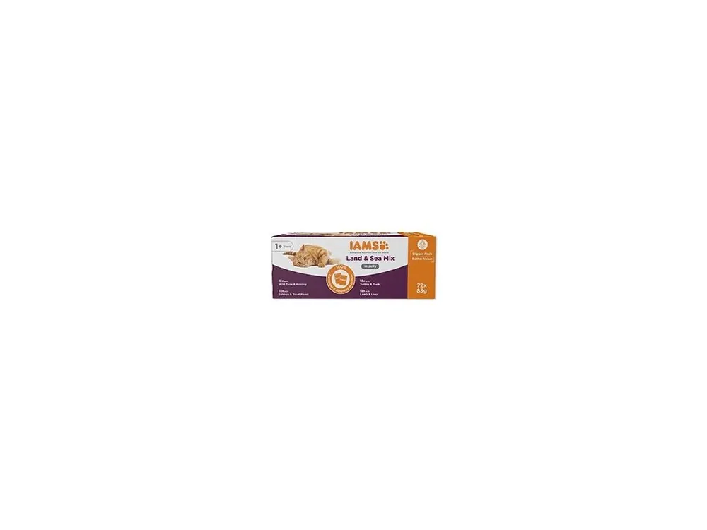 Vysoce Kvalitní Iams Cat Adult Delights kapsa Land&Sea in jelly 72x85g
