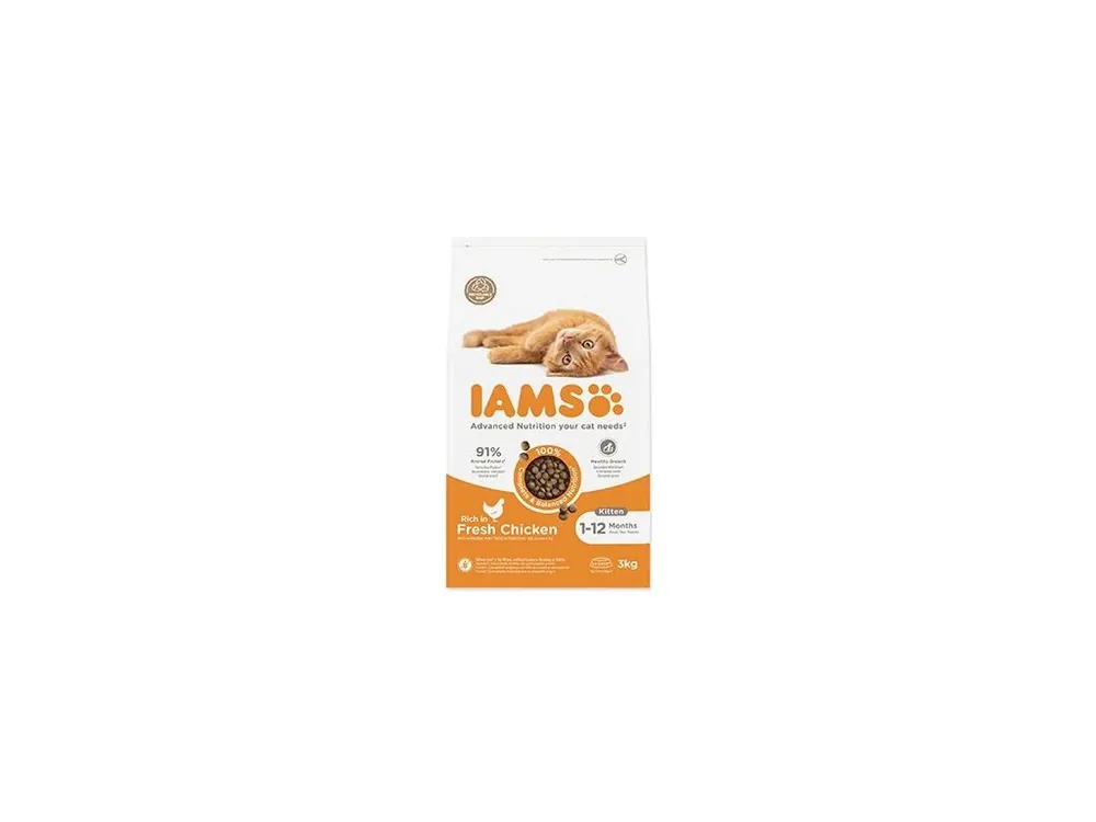 Dokud Zásoby Vydrží Iams Cat Kitten Chicken 3kg