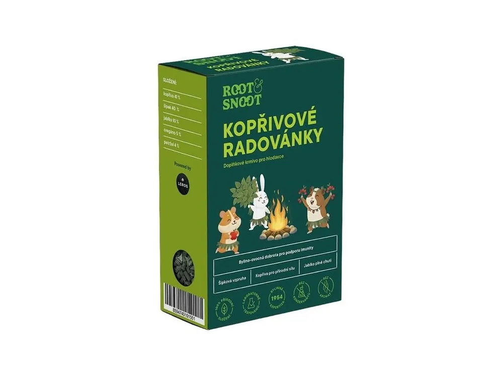 Výhodná Nabídka Root&Snoot Kopřivové radovánky pamlsky pro dr.savce 200 g