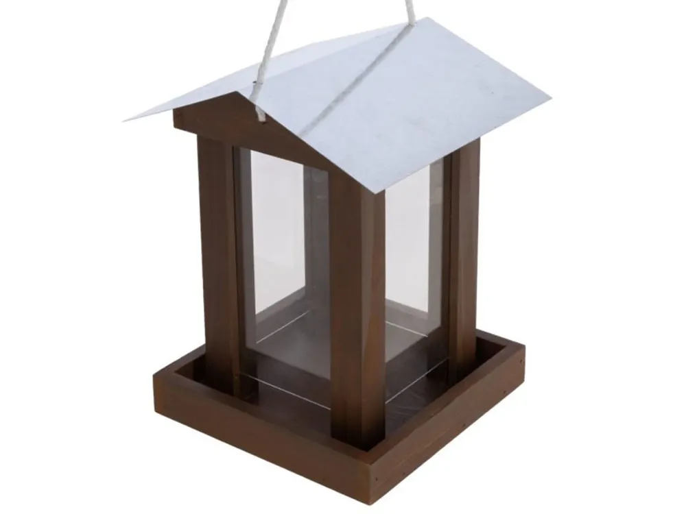 Závěsné krmítko pro ptáky KERBL 87033 JOCHBERG, dřevo/kov 20x20x25,5 cm Bezpečná Platba