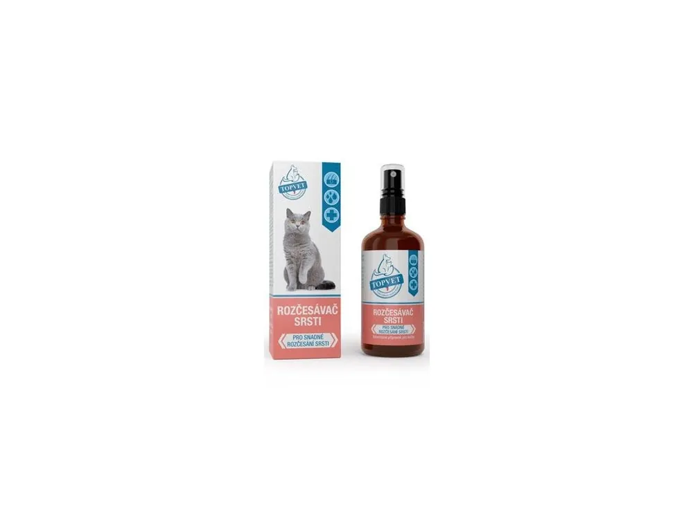 Zlevněný Rozčesávač srsti pro kočky TOPVET 100ml