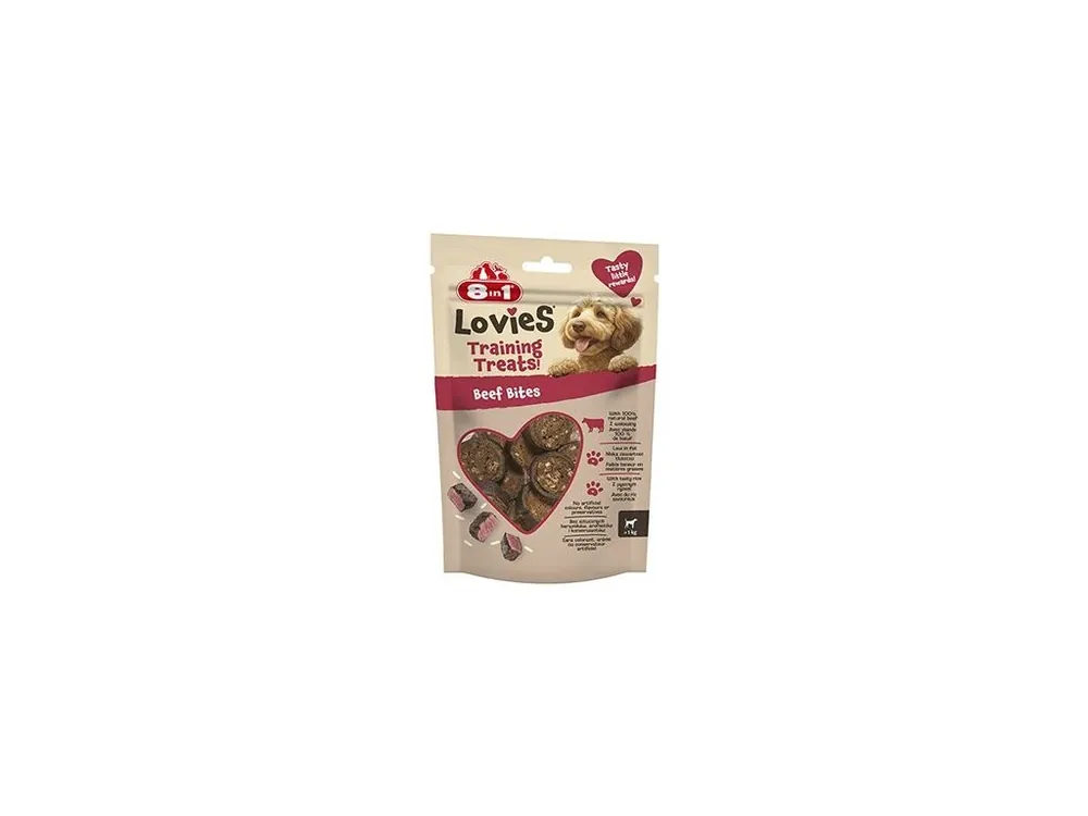 Ověřený Pochoutka 8in1 Lovies Training Treats Beef Bites 90g