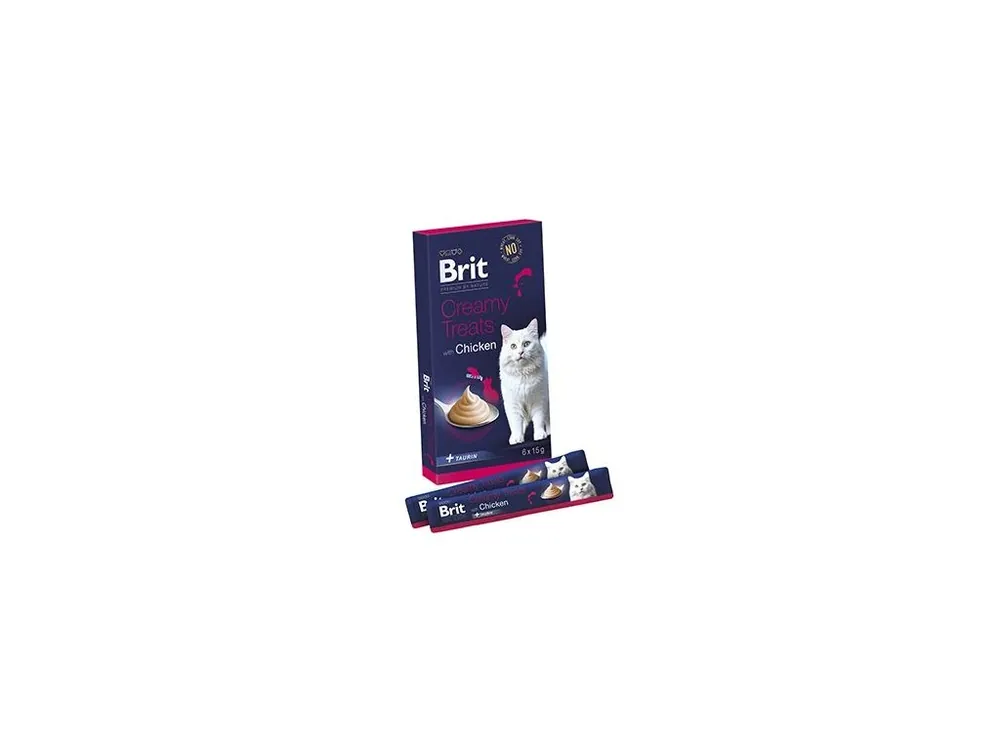 Časově Omezené Brit Premium Cat by Nature Creamy Treats Chicken 6x15g