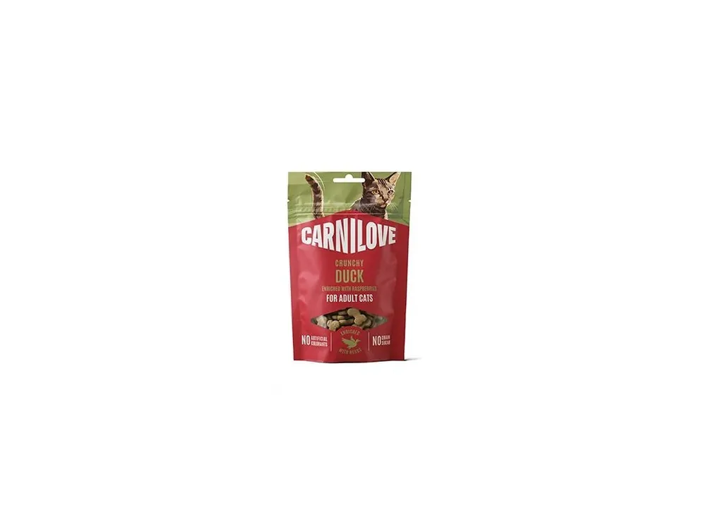 Carnilove Cat CRUNCHY Snack Duck+Raspberries 50g Akce