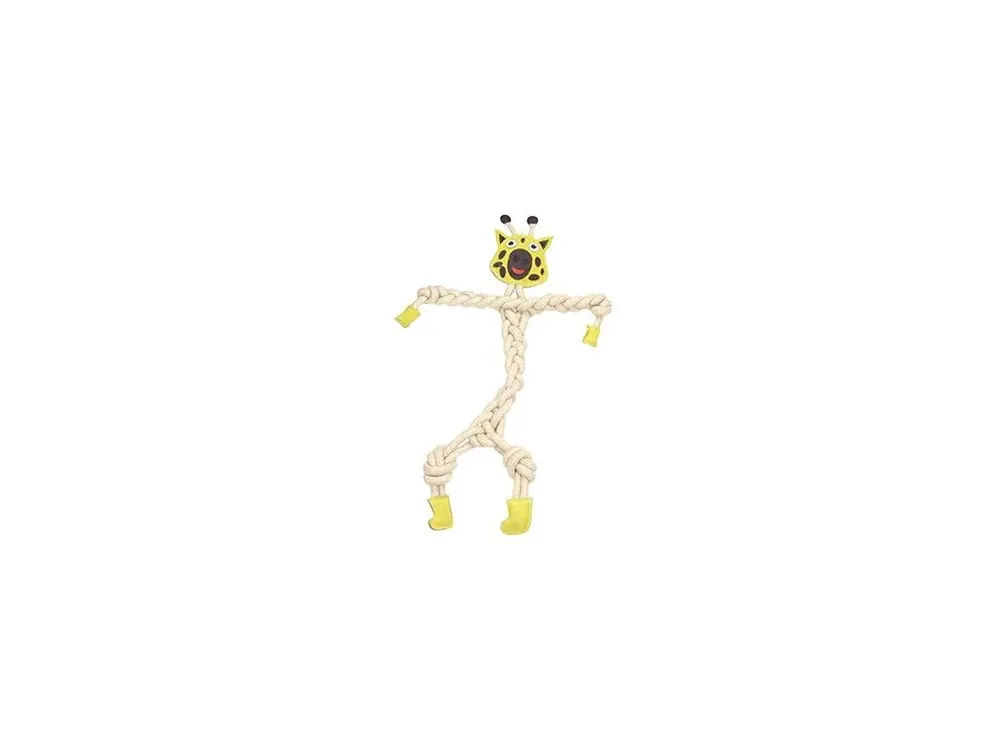 Časově Omezené Hračka pes animALL Žirafa kůže+lano Mr.Roper 78cm
