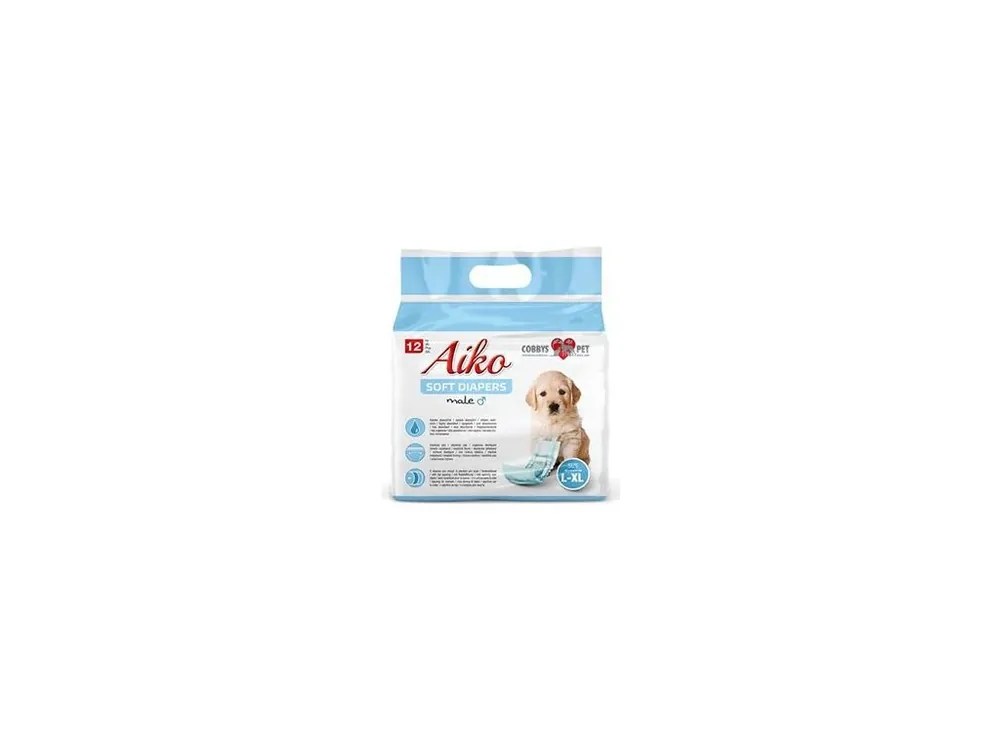 Bezpečná Platba Plenky pro psy Aiko Soft Diapers L-XL/60-80cm 12ks