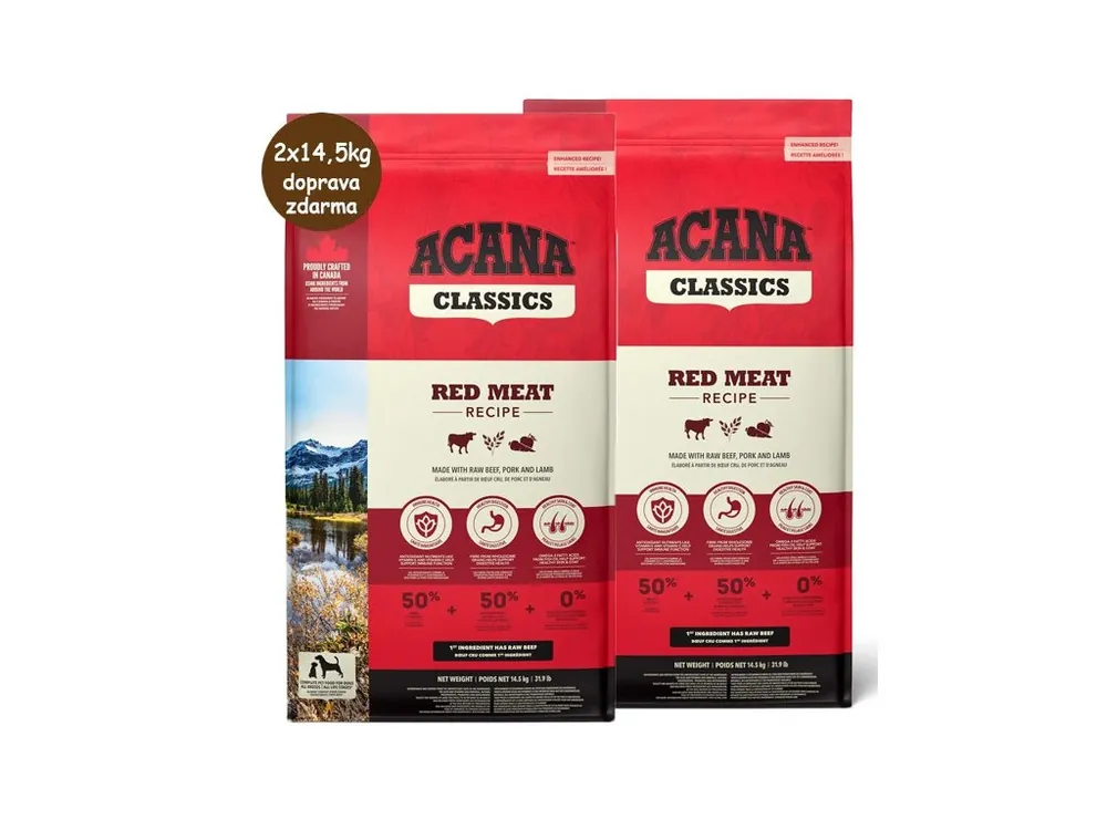 Kup Teď Acana Dog Classics Red Meat Recipe 2x14,5kg