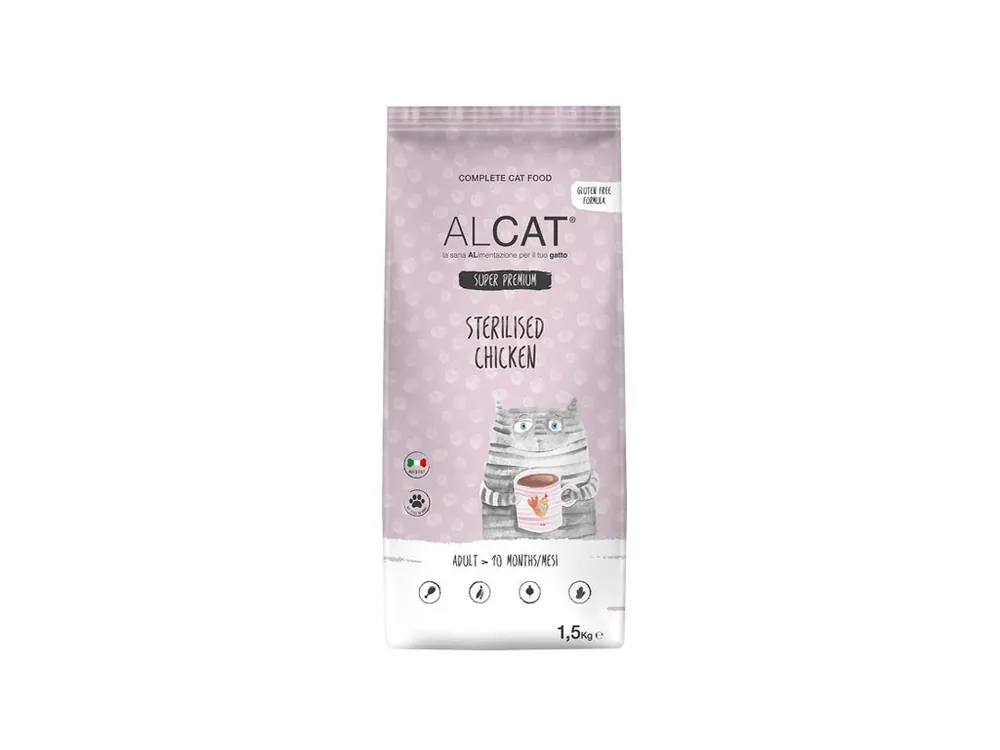 Alcat Sterilized Adult granule - Kuřecí 1,5 kg Nová Kolekce