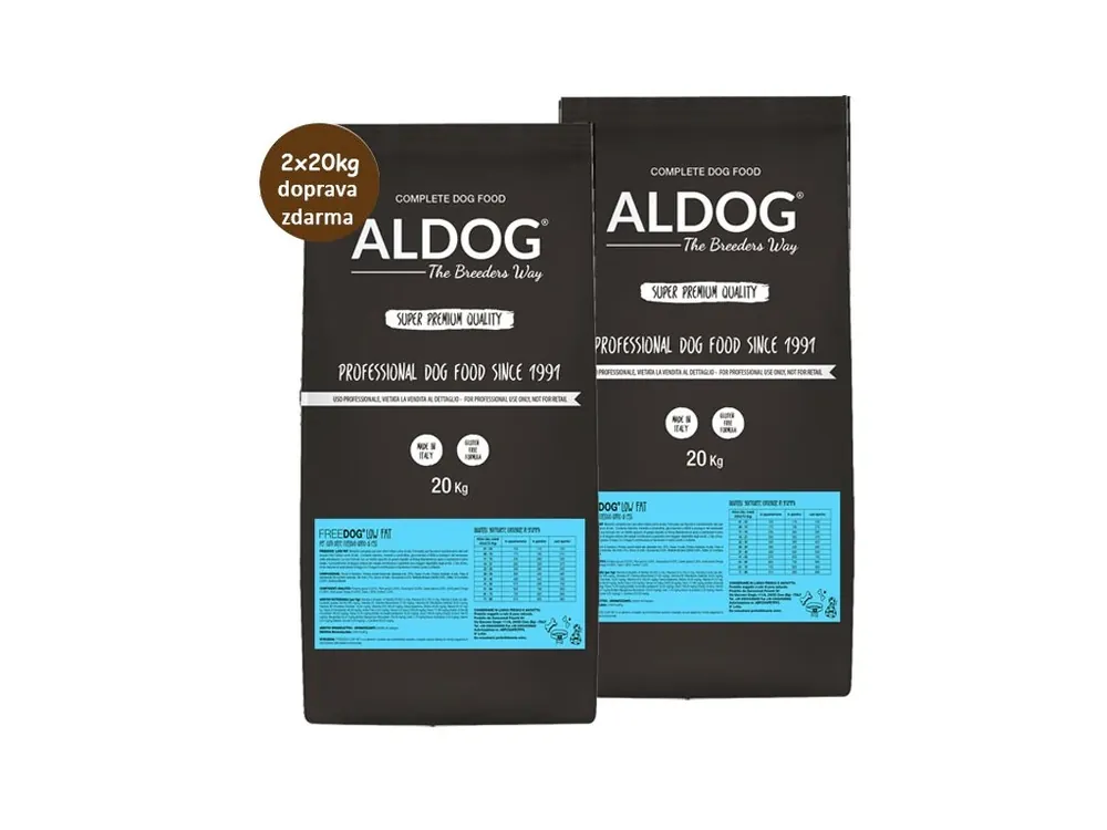 Nízká Cena Aldog by Freedog Adult Low Fat All Breeds 2x20 kg