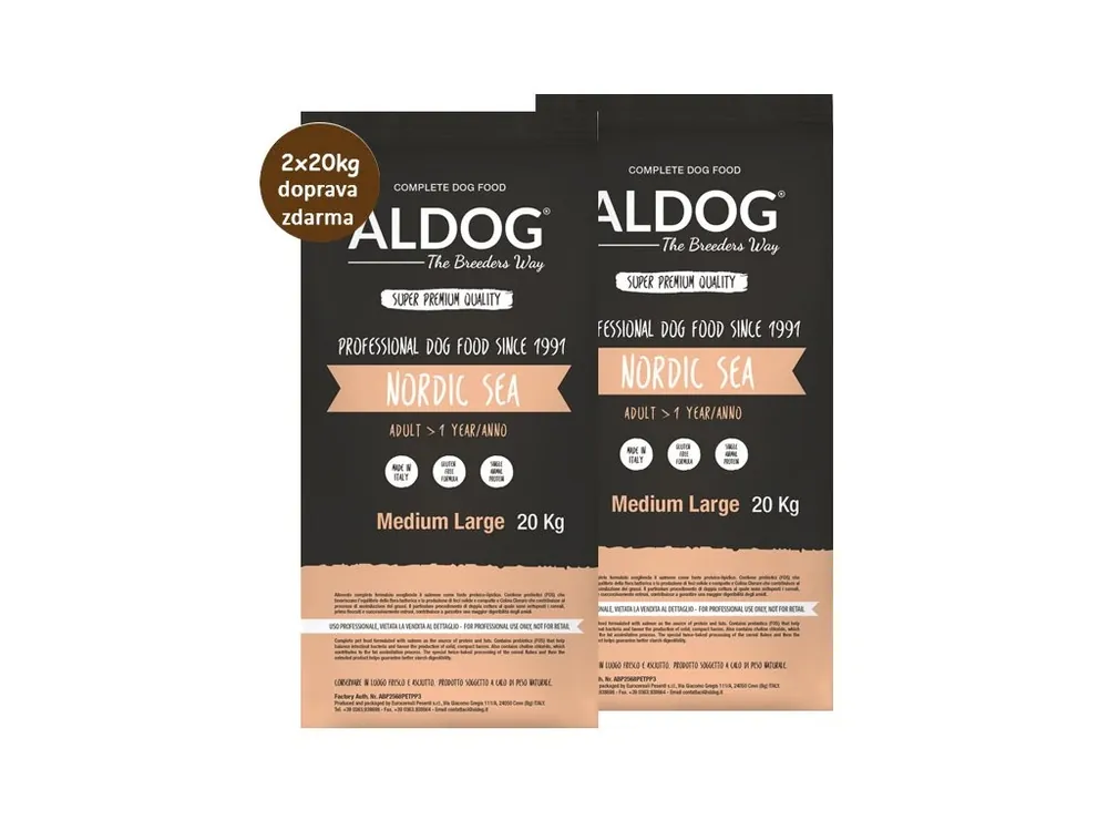 Aldog by Freedog Nordic Sea Medium&Maxi 2x20 kg Omezená Nabídka