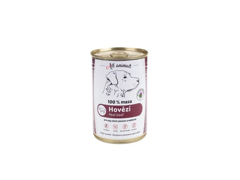 Výprodej All Animals Dog Mleté hovězí maso 400g