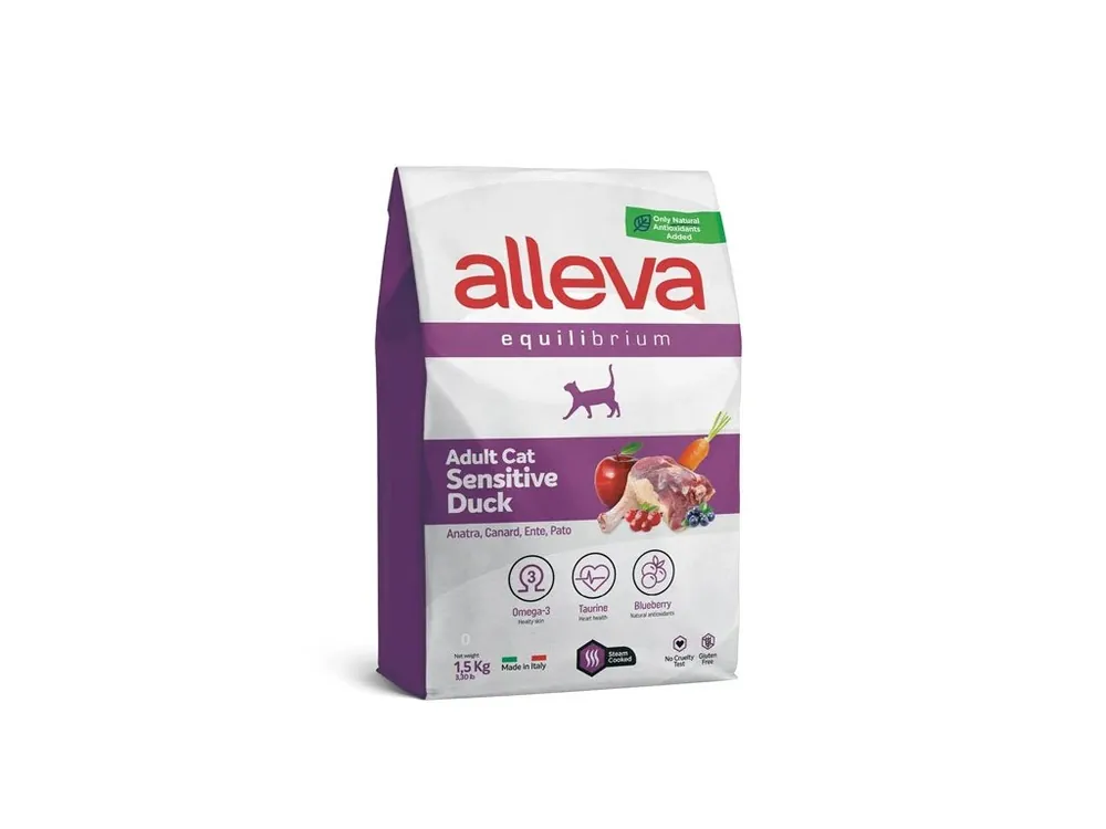 Alleva EQUILIBRIUM Cat Duck Sensitive 1,5 kg Levný