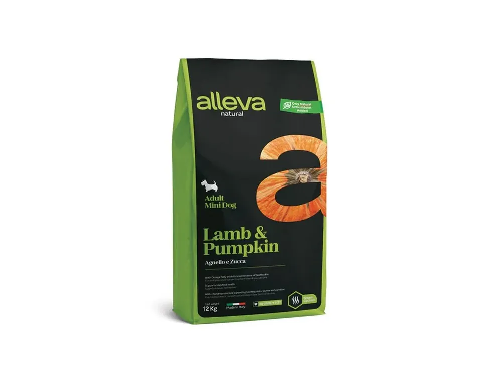 Horká Nabídka Alleva Natural Dog Adult Mini Lamb & Pumpkin 12 kg