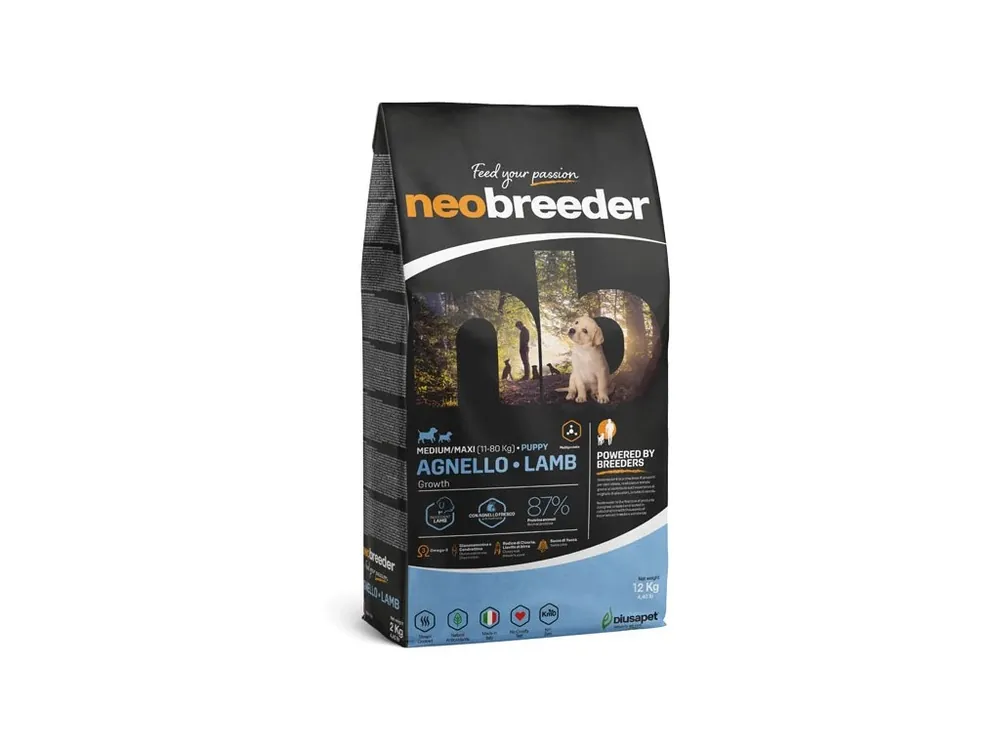 Ověřený Alleva NeoBreeder Dog Puppy Medium & Maxi Lamb 12 kg