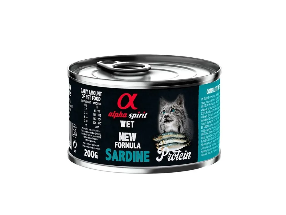 Alpha Spirit Cat Adult - Sardine Protein 200g Omezená Nabídka