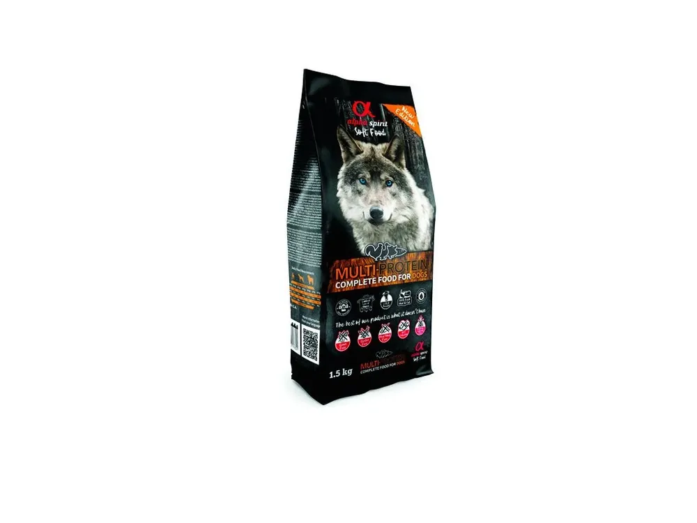 Top Prodej Alpha Spirit Complete Soft Dog Food - Multiprotein 1,5 kg