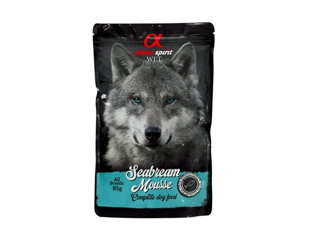 Alpha Spirit Dog - Jemná pěna z pražmy 85 g Dokud Zásoby Vydrží