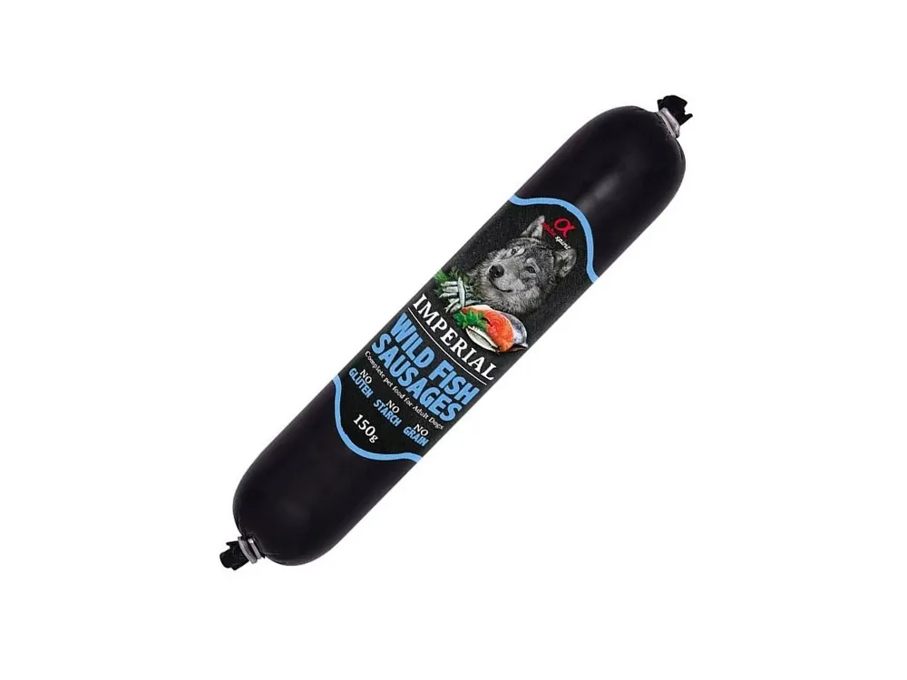 Alpha Spirit Dog Imperial Sausages - Saláma Wild Fish 150 g Speciální Cena