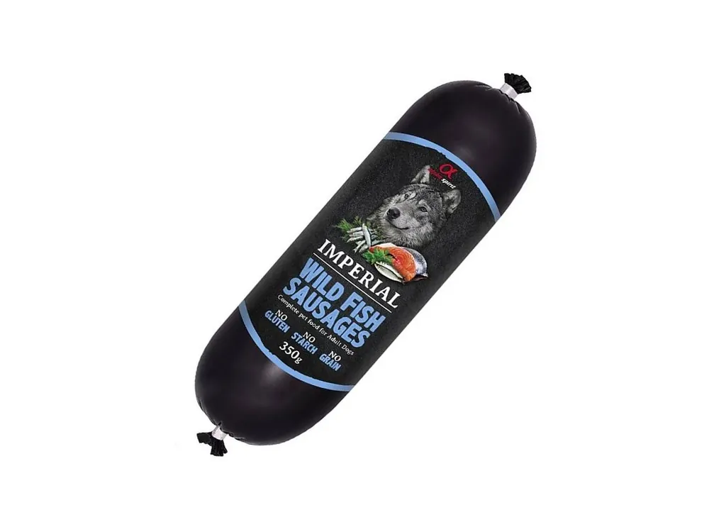 Alpha Spirit Dog Imperial Sausages - Salám Wild Fish 350g Dokud Zásoby Vydrží