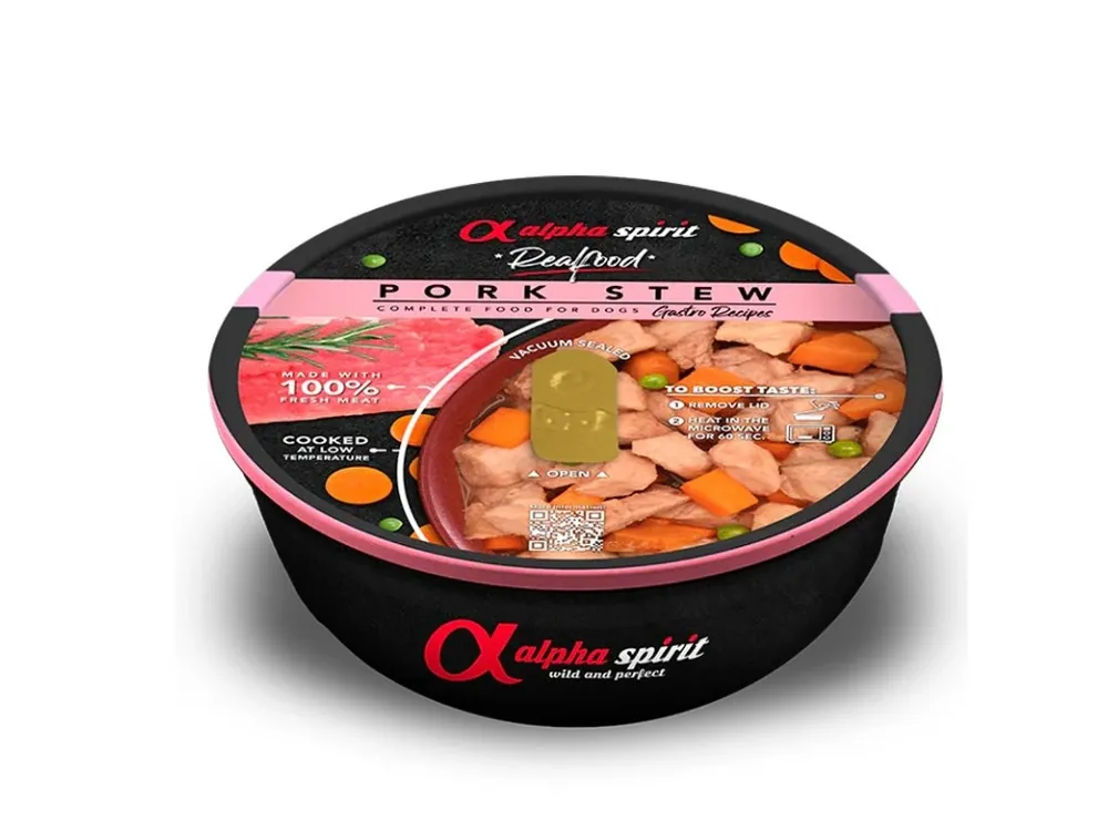 Alpha Spirit Dog Realfood - Vepřový guláš 280g Cenově Výhodný