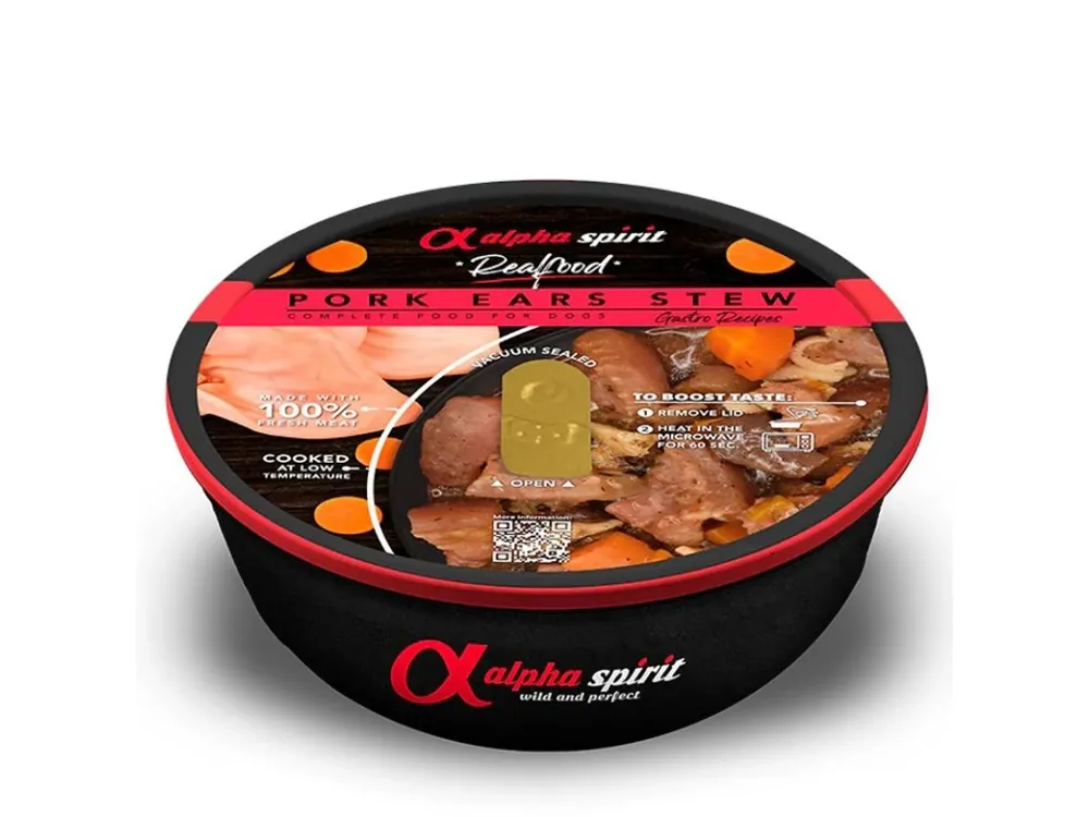 Alpha Spirit Dog Realfood - Guláš z vepřových uší 280g Nejprodávanější