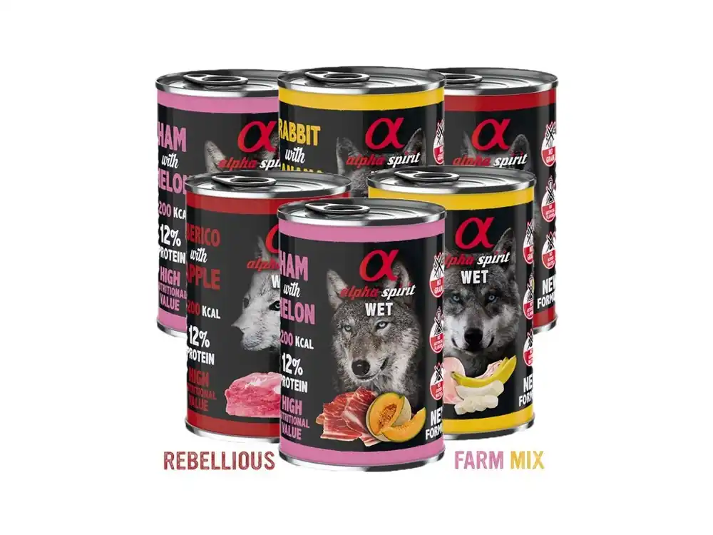 Alpha Spirit Dog Wet Rebellious Farm Mix 6x400g Cenový Hit