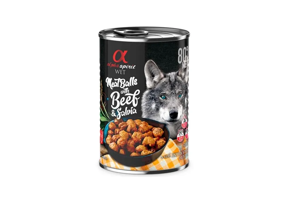 Oblíbený Alpha Spirit Meatballs - Hovězí maso s šalvějí 400g