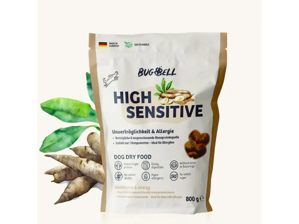 Cenová Bomba Animonda BugBell Dog - High Sensitive 800 g + 60g snack BugBell zdarma