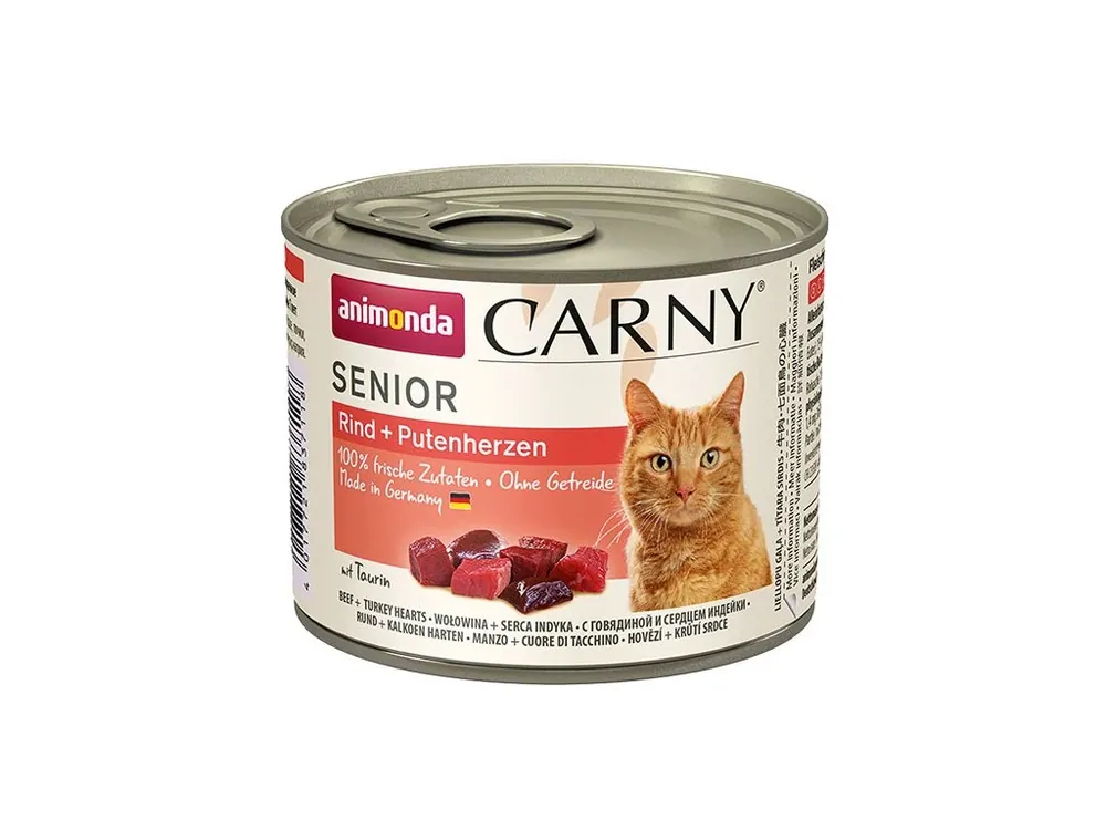 Originální Animonda Carny Senior - Hovězí + krůtí srdce 200g