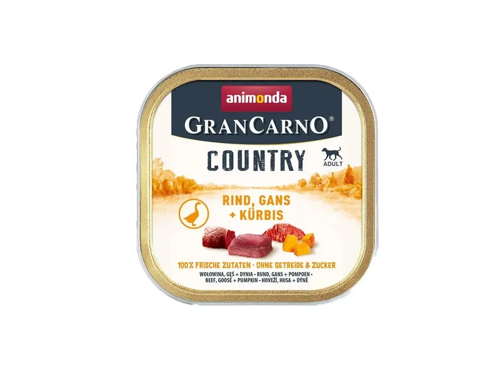 Nejlepší Cena Animonda GranCarno Country Adult - Hovězí, husa a dýně 150g