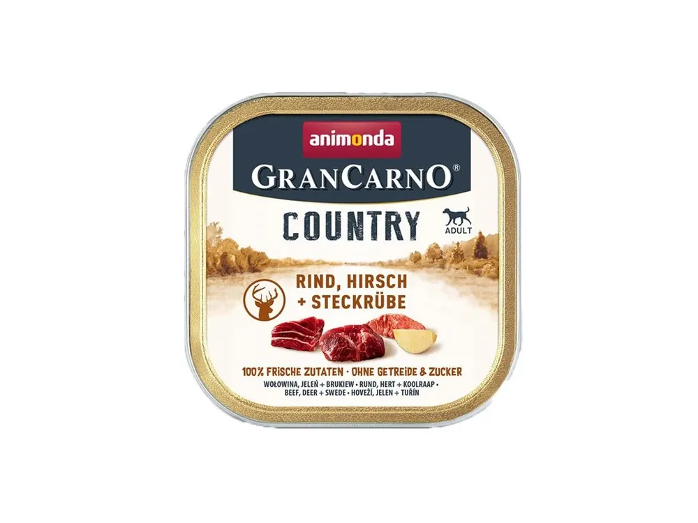 Nízká Cena Animonda GranCarno Country Adult - Hovězí, jelen a kvaka 150g