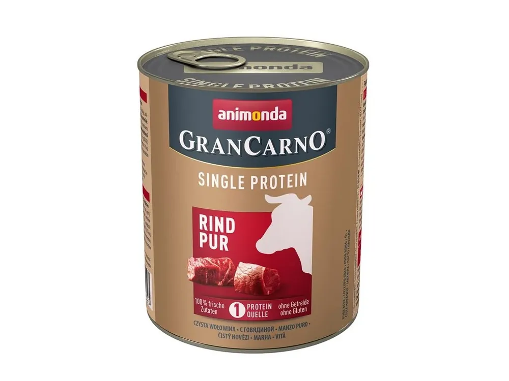 Bezpečná Platba Animonda GranCarno Single Protein Supreme - Hovězí čisté 800 g + 1kg granúl GranCarno zdarma