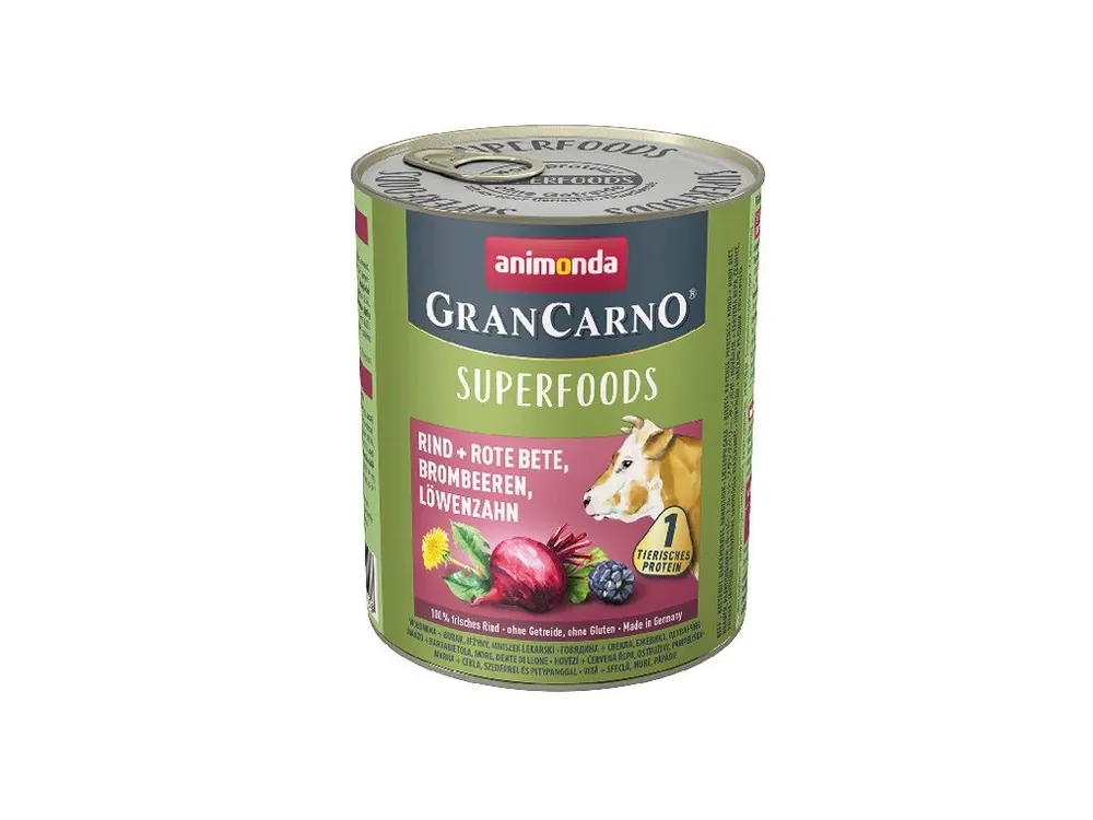Hit Sezóny Animonda GranCarno Superfoods Hovězí + červená řepa, ostružina a pampeliška 800g
