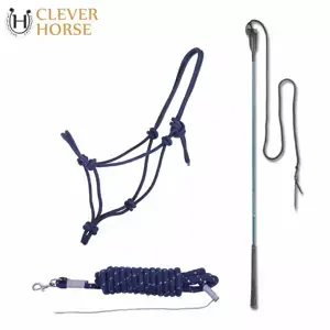 SET PRO KONĚ HORSEMANSHIP (Provazová ohlávka + pracovní lano + hůlka) Finální Výprodej
