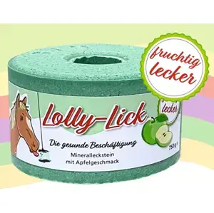 Zdravé lízátko pro koně Lolly Lick, jablko (zdravý liz, který pasuje do držáku Likit) Aktuální