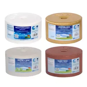 Solný bar - zvýhodněný set obsahuje 3kg BIOTIN+, 3kg ZINKOBLOK, 3kg SUPERMAG, 3kg MEDITERRANEO Tovární Cena