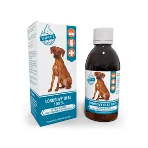 Zlevněný TOPVET Lososový olej 100% 200ml pro psy (TOPVET Lososový olej 100% 200ml)