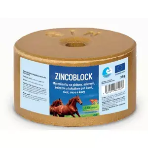 Zincoblock, minerální liz se zinkem, selenem, železem a kobaltem (SIN Hellas Zincoblock, minerální liz se zinkem, selenem, železem a kobaltem, balení) Levný