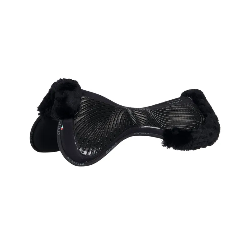 Ihned K Objednání Podložka pod sedlo Acavallo Contact JUMPING GEL PAD MEMORY FOAM s beránkem - Barva Hnědá/bílá