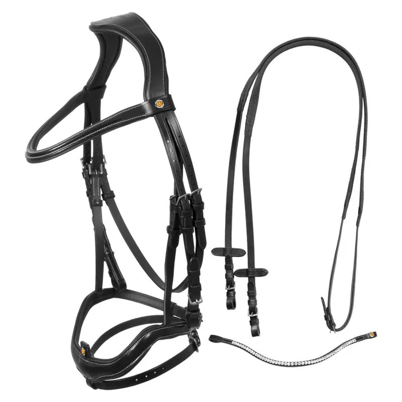 Originální Anatomická uzdečka EQUESTRO - Barva ČernáVelikost FULL